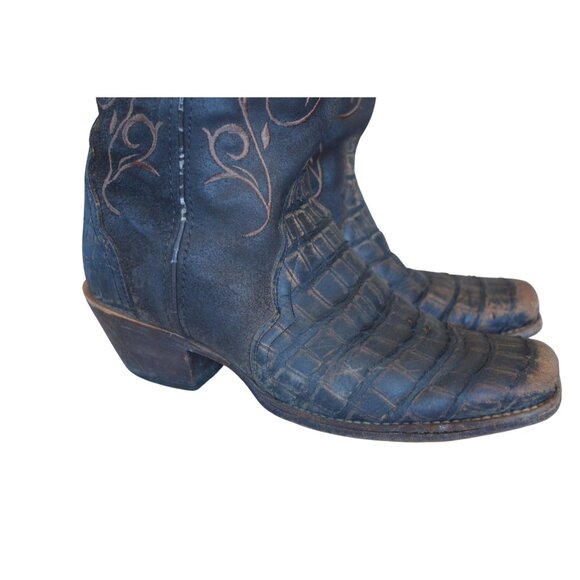 Twisted X Men's Leather Embroidered Cowboy Western Square Toe Boots Size 7 Worn - Picture 2 of 8